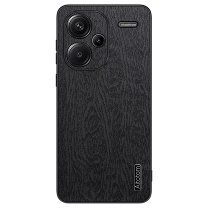For Xiaomi Redmi Note 13 Pro+ Tree Bark Leather Shockproof Phone Case(Black) - Xiaomi Cases by buy2fix | Online Shopping UK | buy2fix