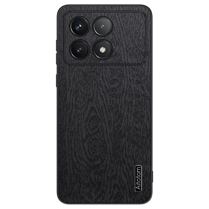 For Xiaomi Redmi K70 Tree Bark Leather Shockproof Phone Case(Black) - Xiaomi Cases by buy2fix | Online Shopping UK | buy2fix
