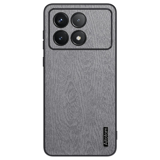 For Xiaomi Redmi K70 Tree Bark Leather Shockproof Phone Case(Grey) - Xiaomi Cases by buy2fix | Online Shopping UK | buy2fix