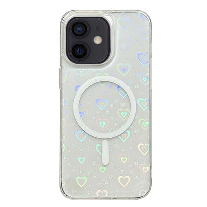 For iPhone 11 Laser Love MagSafe TPU Phone Case(Transparent) by buy2fix