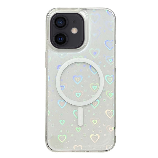 For iPhone 11 Laser Love MagSafe TPU Phone Case(Transparent) by buy2fix