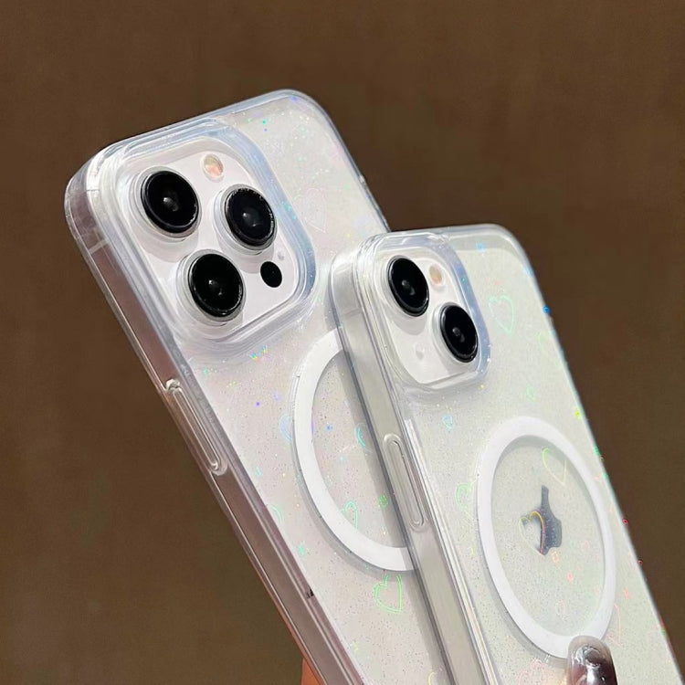 For iPhone 11 Laser Love MagSafe TPU Phone Case(Transparent) by buy2fix