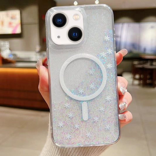 For iPhone 14 Explosive Flash Gradient MagSafe TPU Phone Case(Cold Pink) by buy2fix