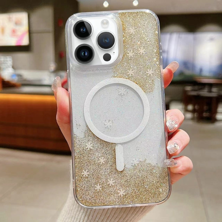 For iPhone 12 Pro Max Explosive Flash Gradient MagSafe TPU Phone Case(Gold) by buy2fix