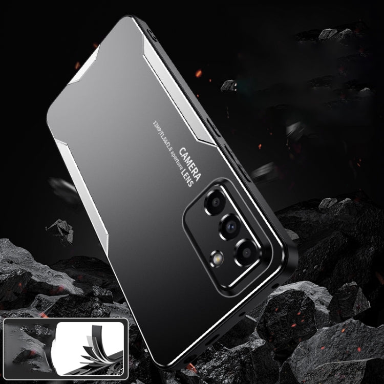 For Samsung Galaxy A55 5G Blade Series TPU Hybrid Metal Phone Case(Gold) by buy2fix