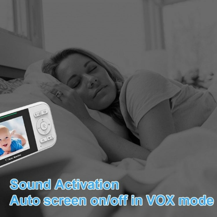 Temperature Detection 2 Way Voice Baby Security Video Camera 2.8-inch LCD Baby Monitor(EU Plug) by buy2fix