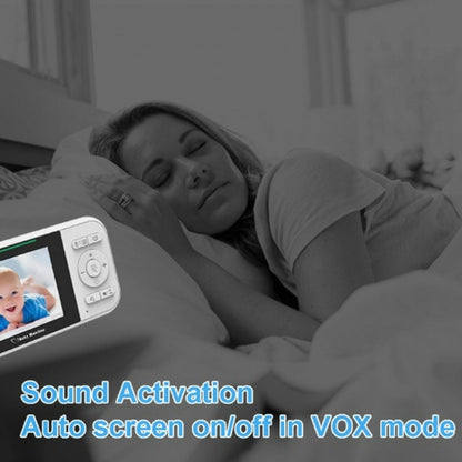 Temperature Detection 2 Way Voice Baby Security Video Camera 2.8-inch LCD Baby Monitor(EU Plug) by buy2fix