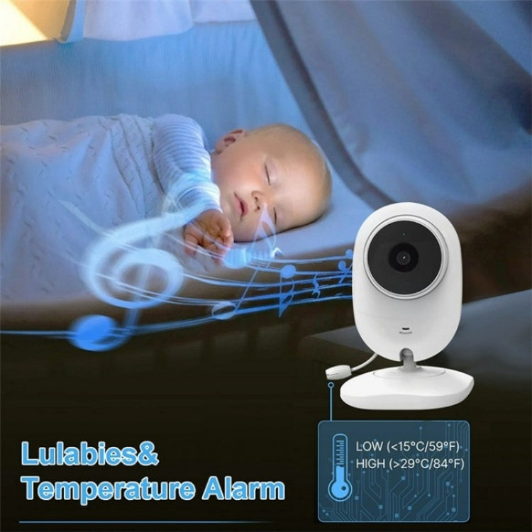 Temperature Detection 2 Way Voice Baby Security Video Camera 2.8-inch LCD Baby Monitor(EU Plug) by buy2fix