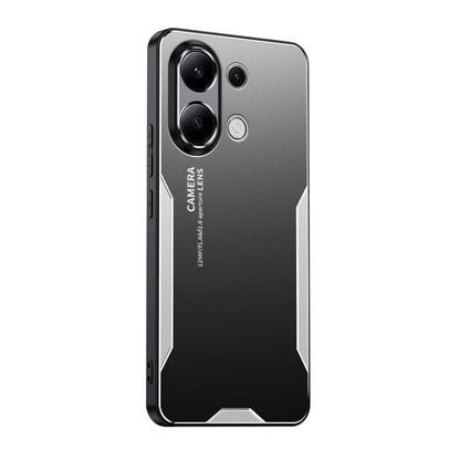 For Xiaomi Redmi Note 13 4G Blade Series TPU Hybrid Metal Phone Case(Silver) - Xiaomi Cases by buy2fix | Online Shopping UK | buy2fix