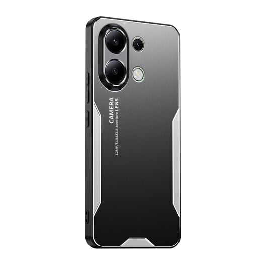For Xiaomi Redmi Note 13 4G Blade Series TPU Hybrid Metal Phone Case(Silver) - Xiaomi Cases by buy2fix | Online Shopping UK | buy2fix