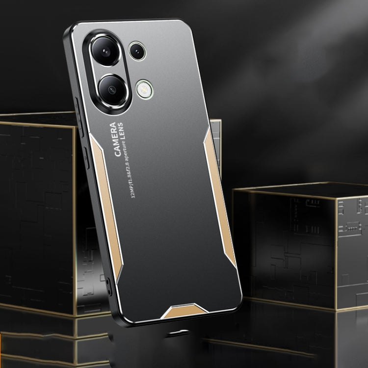 For Xiaomi Redmi Note 13 4G Blade Series TPU Hybrid Metal Phone Case(Silver) - Xiaomi Cases by buy2fix | Online Shopping UK | buy2fix