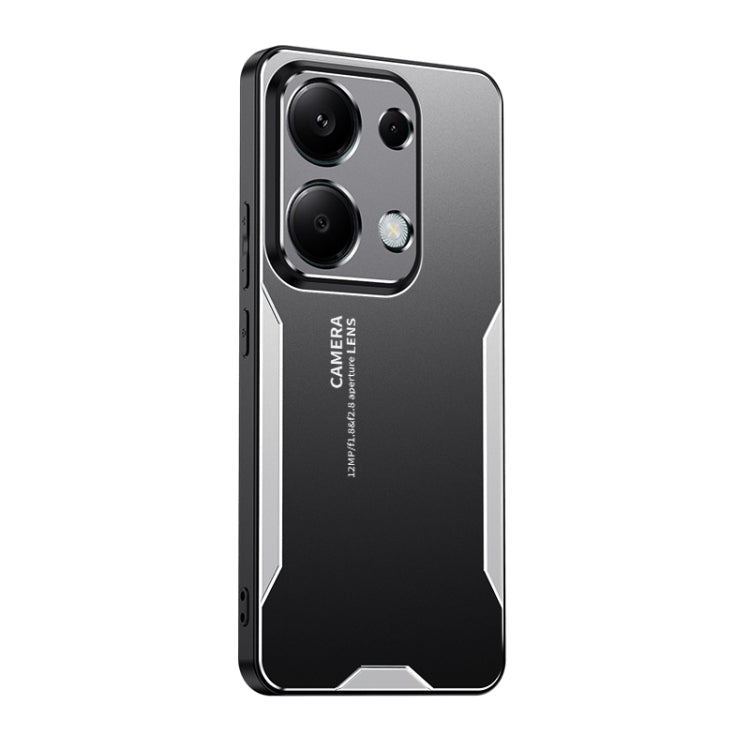 For Xiaomi Redmi Note 13 Pro 4G Blade Series TPU Hybrid Metal Phone Case(Silver) - Xiaomi Cases by buy2fix | Online Shopping UK | buy2fix