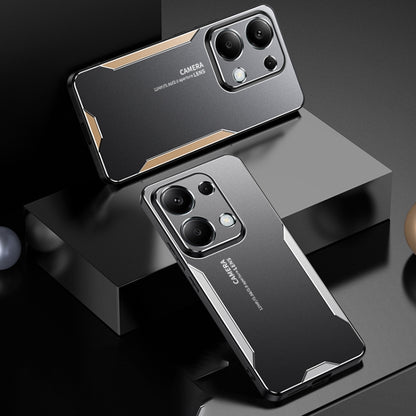 For Xiaomi Redmi Note 13 Pro 4G Blade Series TPU Hybrid Metal Phone Case(Silver) - Xiaomi Cases by buy2fix | Online Shopping UK | buy2fix