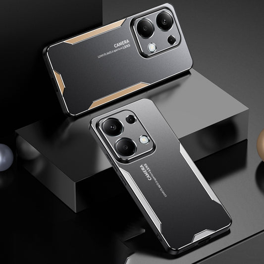 For Xiaomi Redmi Note 13 Pro 4G Blade Series TPU Hybrid Metal Phone Case(Silver) - Xiaomi Cases by buy2fix | Online Shopping UK | buy2fix