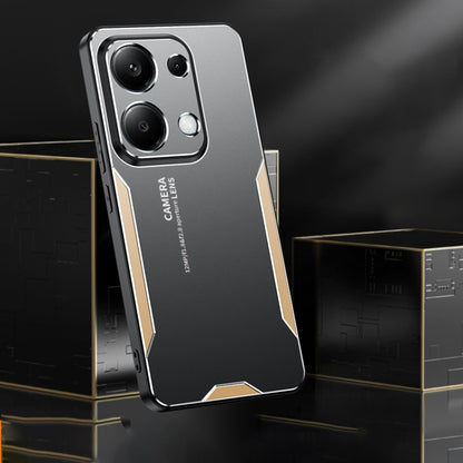 For Xiaomi Redmi Note 13 Pro 4G Blade Series TPU Hybrid Metal Phone Case(Silver) - Xiaomi Cases by buy2fix | Online Shopping UK | buy2fix