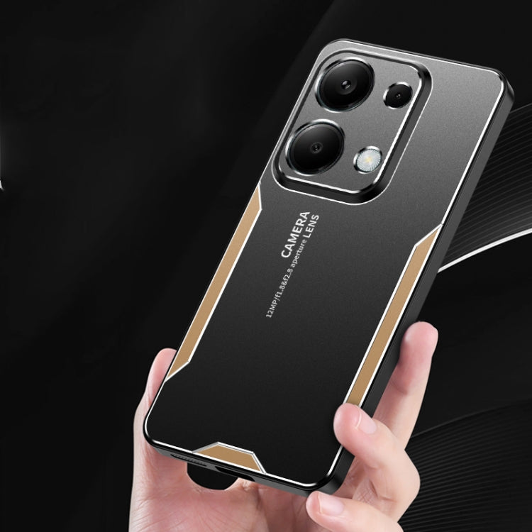 For Xiaomi Redmi Note 13 Pro 4G Blade Series TPU Hybrid Metal Phone Case(Silver) - Xiaomi Cases by buy2fix | Online Shopping UK | buy2fix