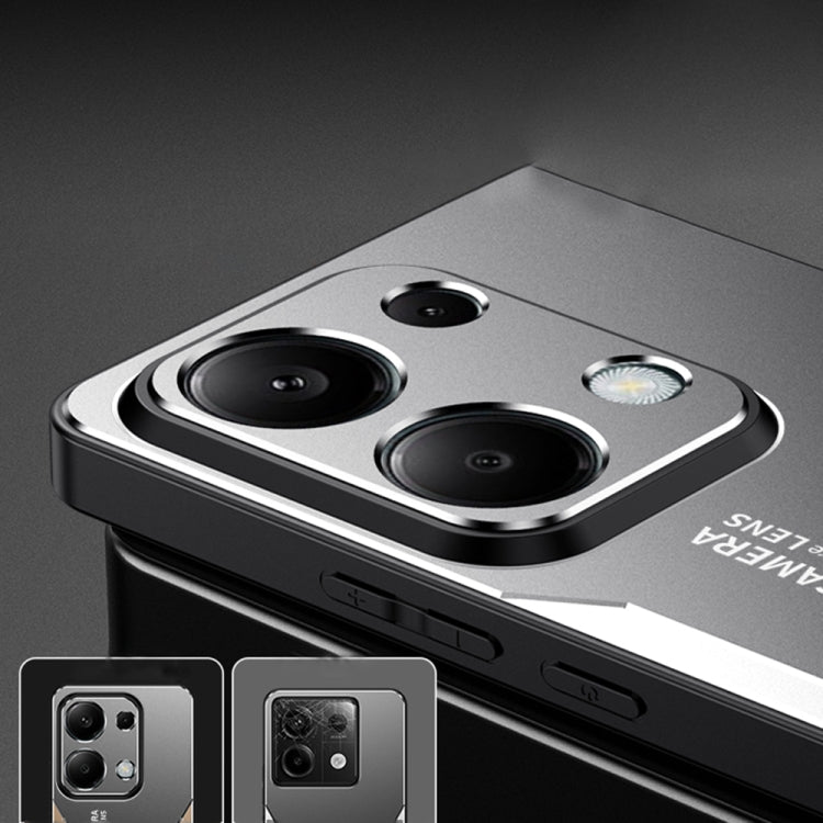 For Xiaomi Redmi Note 13 Pro 4G Blade Series TPU Hybrid Metal Phone Case(Silver) - Xiaomi Cases by buy2fix | Online Shopping UK | buy2fix