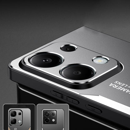 For Xiaomi Redmi Note 13 Pro 4G Blade Series TPU Hybrid Metal Phone Case(Silver) - Xiaomi Cases by buy2fix | Online Shopping UK | buy2fix