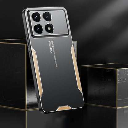 For Xiaomi Redmi K70 Blade Series TPU Hybrid Metal Phone Case(Silver) by buy2fix