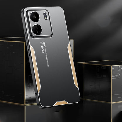 For Xiaomi Redmi 13C Blade Series TPU Hybrid Metal Phone Case(Red) by buy2fix