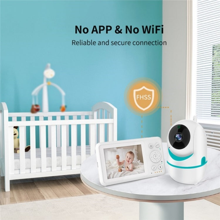 D031 2 Way Voice Built-in Lullabies Home Baby Security Camera 3.2-inch LCD Baby Monitor(EU Plug) by buy2fix