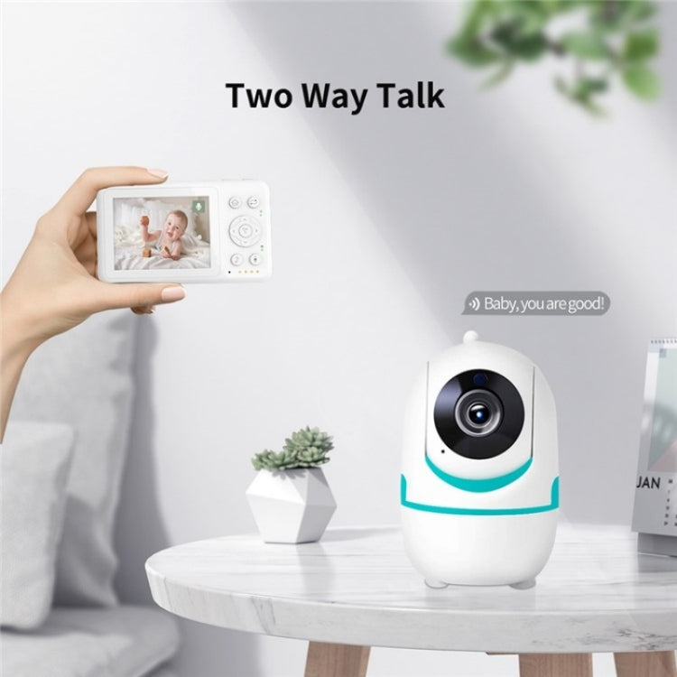 D031 2 Way Voice Built-in Lullabies Home Baby Security Camera 3.2-inch LCD Baby Monitor(UK Plug) by buy2fix