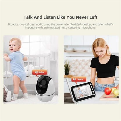 ABM200 Support Two-Way Voice Temperature Display 4.5-inch Video Baby Monitor Music Player(US Plug) by buy2fix