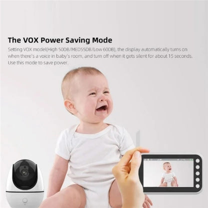 ABM200 Support Two-Way Voice Temperature Display 4.5-inch Video Baby Monitor Music Player(AU Plug) by buy2fix