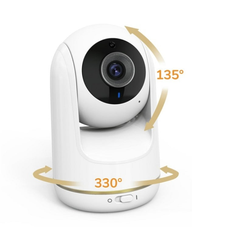 VB803 Built-in Lullabies PTZ Rotation HD Baby Security Camera 5-inch Baby Monitor(UK Plug) by buy2fix