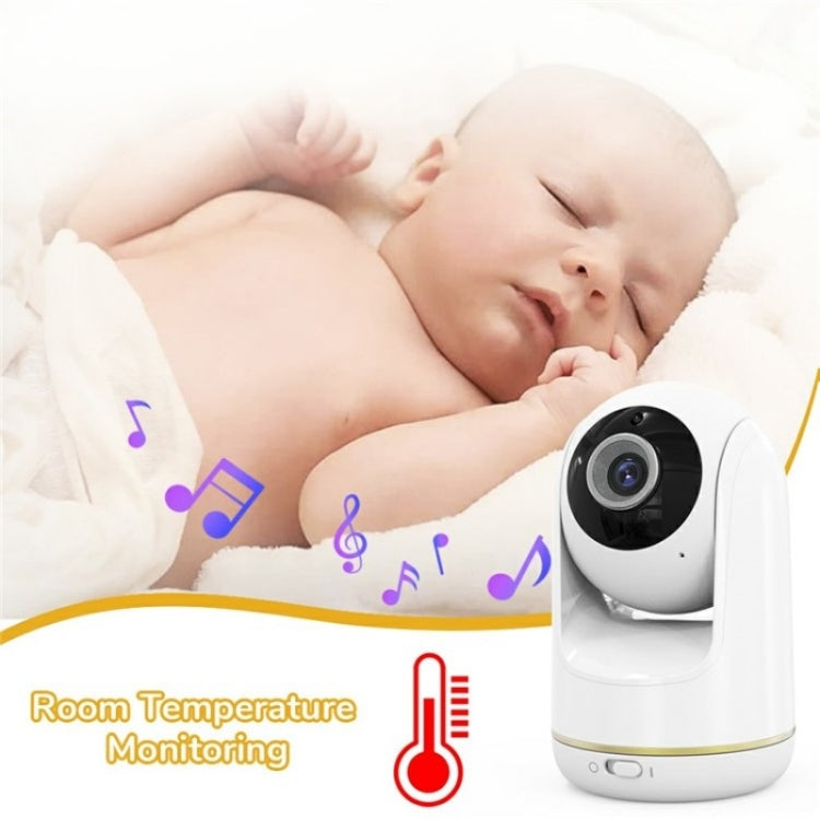 VB803 Built-in Lullabies PTZ Rotation HD Baby Security Camera 5-inch Baby Monitor(UK Plug) by buy2fix