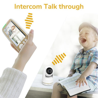 VB803 Built-in Lullabies PTZ Rotation HD Baby Security Camera 5-inch Baby Monitor(UK Plug) by buy2fix