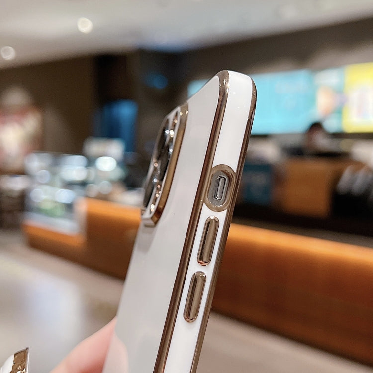 For iPhone 16 Pro Max Embrace Stars Electroplating Astronaut Holder Phone Case(White) by buy2fix