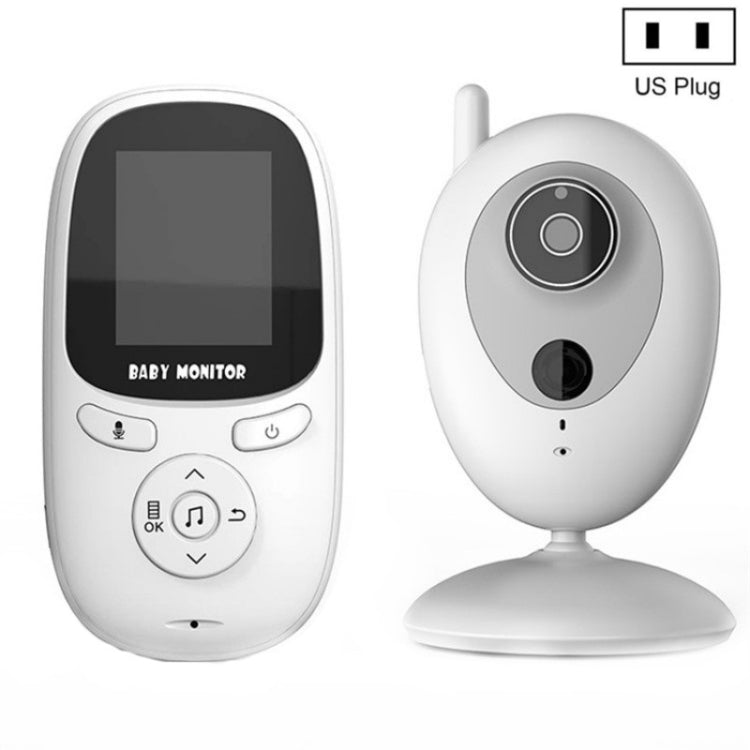 R306 Room Temperature Monitor Intercom Camera 2.0-inch Night Vision Wireless Baby Monitor(US Plug) by buy2fix