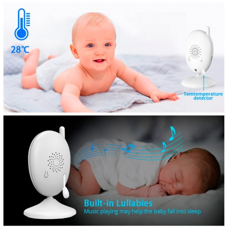 R306 Room Temperature Monitor Intercom Camera 2.0-inch Night Vision Wireless Baby Monitor(US Plug) by buy2fix