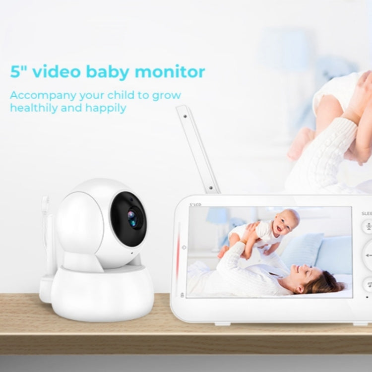 Infrared Night Vision Two-way Intercom Baby Monitor 5-inch Wireless Digital Monitor(AU Plug) by buy2fix