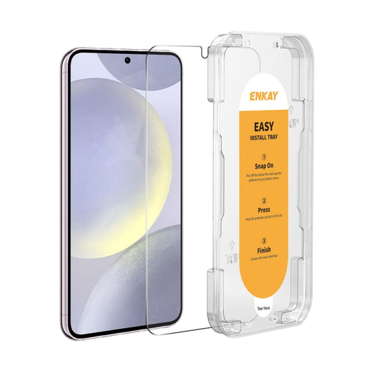 For Samsung Galaxy S24 5G ENKAY Easy Install 0.18mm High Alumina Silicon Full Glass Film, Support Ultrasonic Unlock