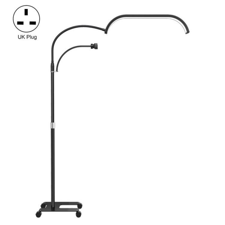 HD-G63X Floor Standing Remote Dimming LED Moon Lamp Manicure Eyelash Beauty Lamp(UK Plug) by buy2fix