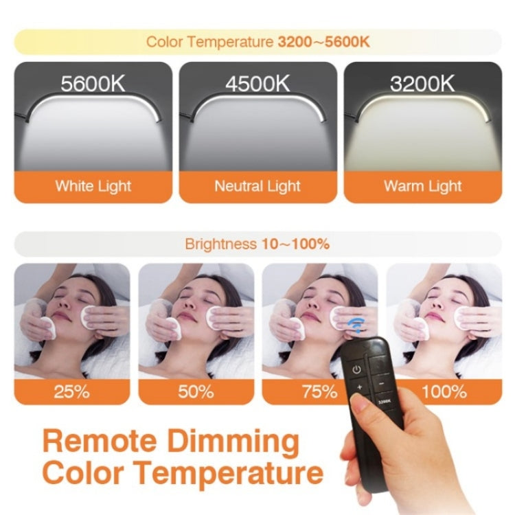 HD-G63X Floor Standing Remote Dimming LED Moon Lamp Manicure Eyelash Beauty Lamp(UK Plug) by buy2fix