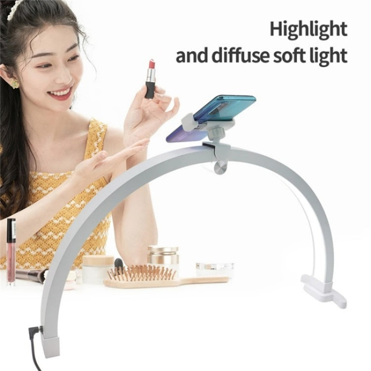 M12X Foldable LED Half Moon Lamp Touch Control Nail Art Lamp, Length: 56cm(AU Plug) by buy2fix