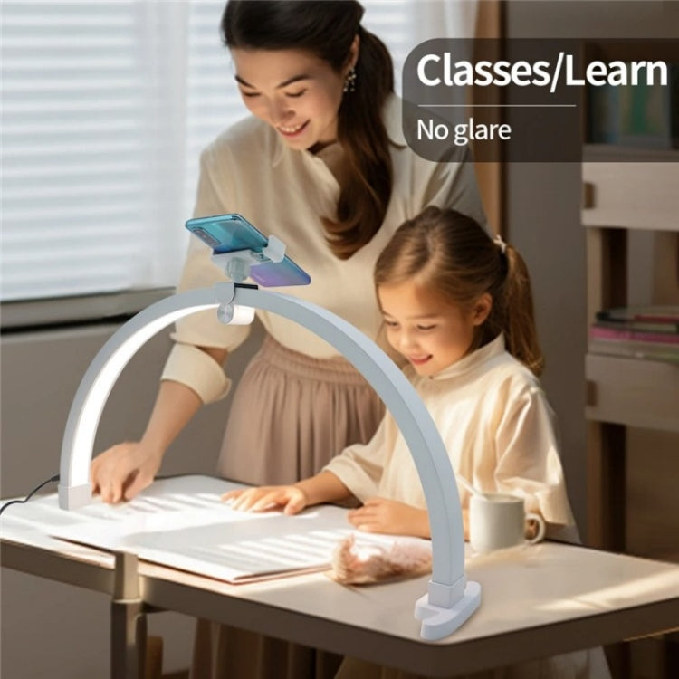 M12X Foldable LED Half Moon Lamp Touch Control Nail Art Lamp, Length: 56cm(AU Plug) by buy2fix