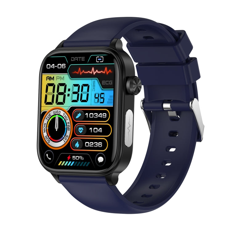 ET570 1.96 inch Color Screen Smart Watch Silicone Strap, Support Bluetooth Call / ECG(Blue) by buy2fix