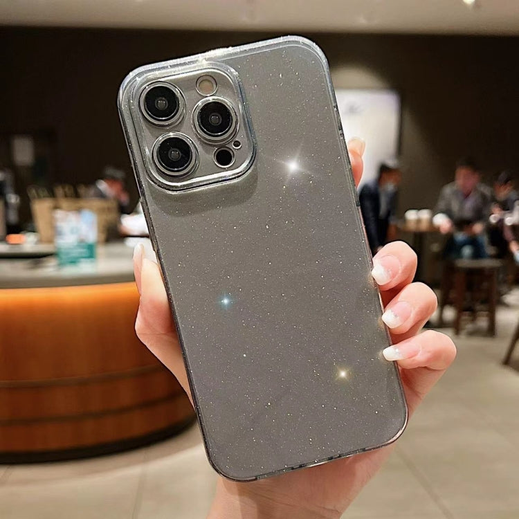 For iPhone 16 Pro Max Jelly Glitter Solid Color TPU Phone Case(Gray) by buy2fix