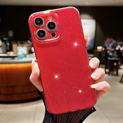 For iPhone 16 Pro Jelly Glitter Solid Color TPU Phone Case(Red) by buy2fix