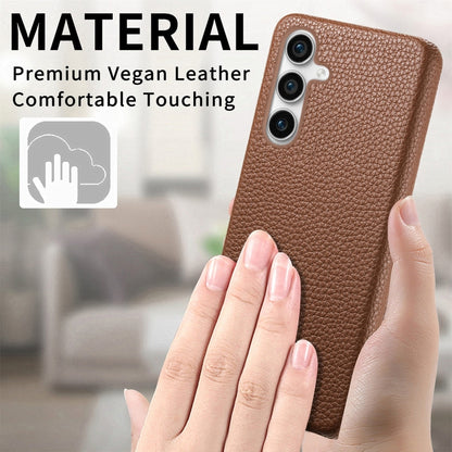 For Samsung Galaxy S23 FE 5G Litchi Oil Edge Leather Back Phone Case(Brown) by buy2fix