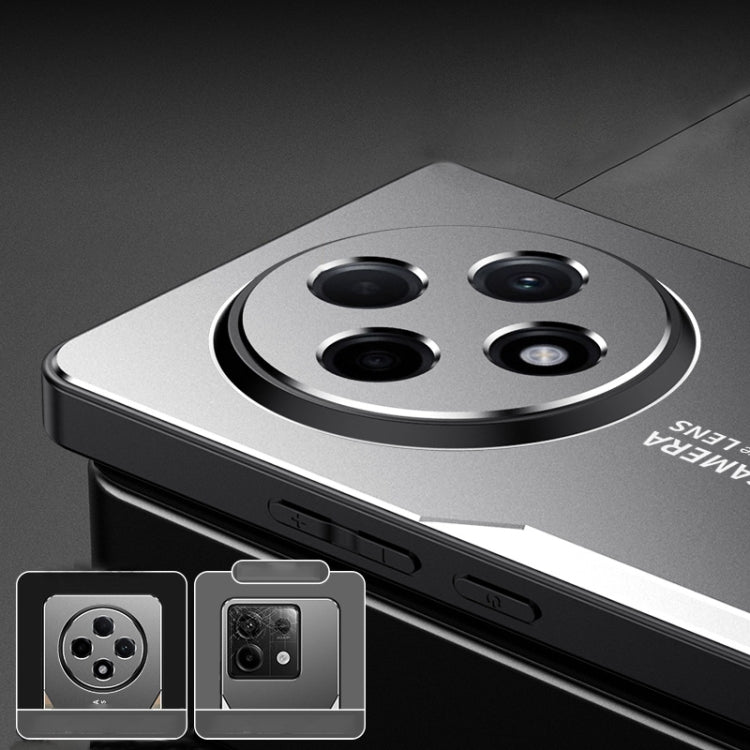 For OPPO A3 Pro China Blade Series TPU Hybrid Metal Phone Case(Gold) by buy2fix