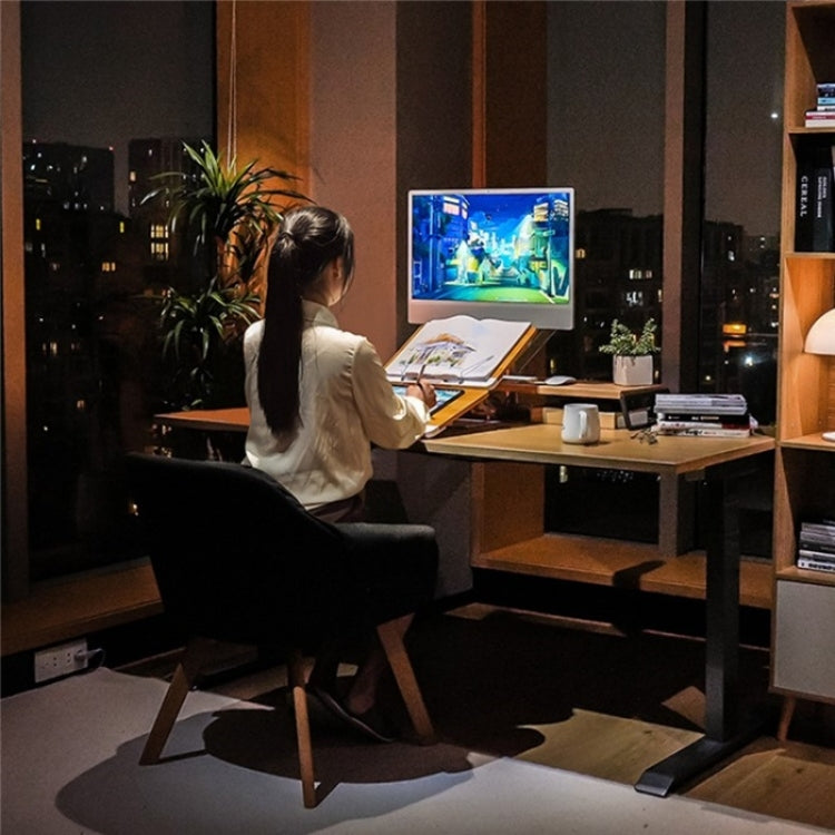 BG-2S Height Adjustable Laptop Holder ABS + Aluminum Alloy Desktop Book Stand for Reading by buy2fix