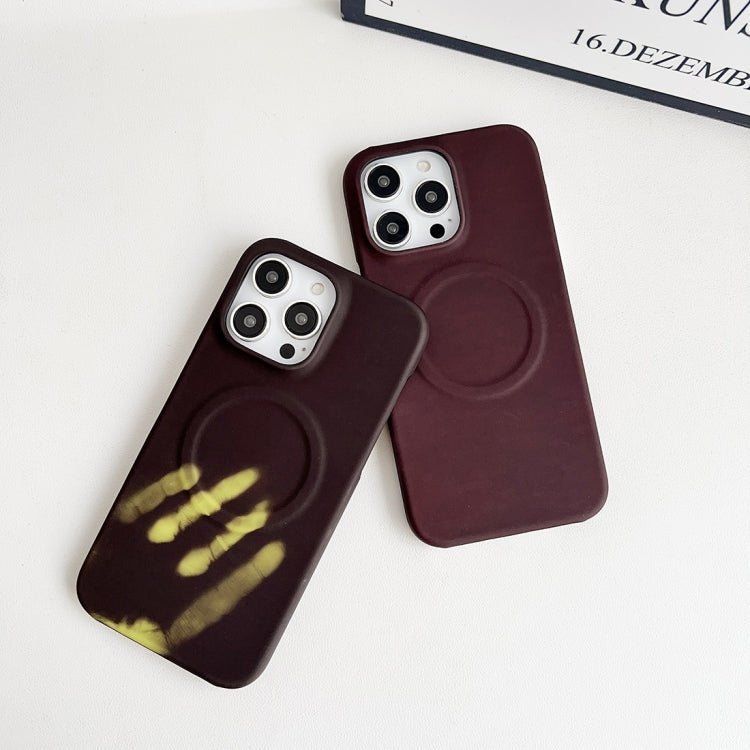 For iPhone 12 Pro MagSafe Thermal Sensor Discoloration Silicone Phone Case(Red) by buy2fix