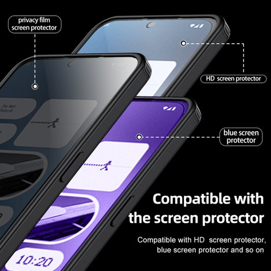 For Nothing Phone 2a MagSafe Armor Clear TPU Hybrid PC Phone Case(Scrub Black) - Nothing Cases by buy2fix | Online Shopping UK | buy2fix