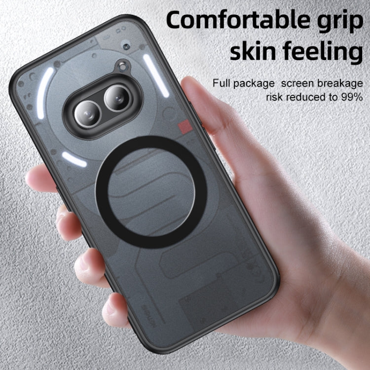 For Nothing Phone 2a MagSafe Armor Clear TPU Hybrid PC Phone Case(Scrub Black) - Nothing Cases by buy2fix | Online Shopping UK | buy2fix