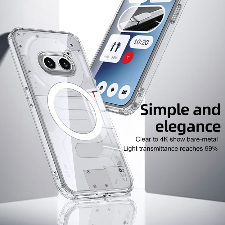 For Nothing Phone 2a MagSafe Armor Clear TPU Hybrid PC Phone Case(Scrub Black) - Nothing Cases by buy2fix | Online Shopping UK | buy2fix